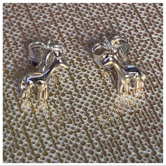 💕Super fun Giraffe Earrings Sterling Silver💕 - Picture 6 of 10